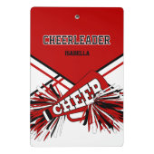 For a Cheerleader - Red, Black & White Mini Clipbo Mini Klemmbrett (Rückseite)