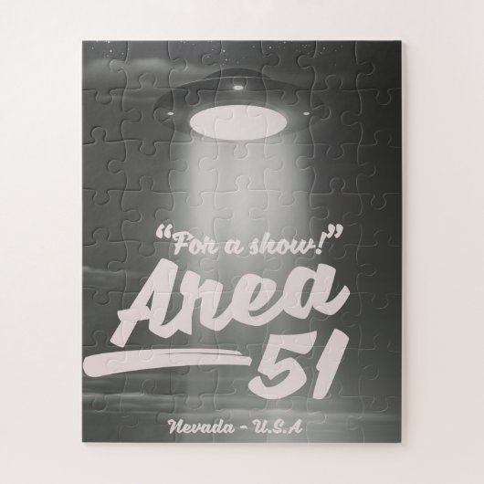 "For a show" Bereich 51 Mono Poster Puzzle (Vertikal)