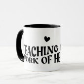 For a Teacher - Cat Peek Tasse (Vorderseite Links)