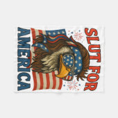 For America 4th Of July Patriotic  Fleecedecke (Vorderseite (Horizontal))