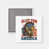 For America 4th Of July Patriotic Magnet (Vorderseite/Rückseite)