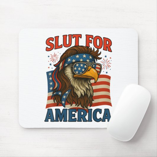 For America 4th Of July Patriotic  Mousepad (Mit Mouse)