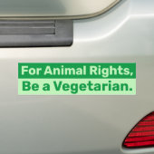 For Animal Rights, Be a Vegetarian Autoaufkleber (Auf Auto)