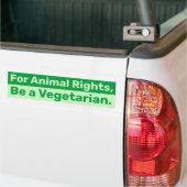 For Animal Rights, Be a Vegetarian Autoaufkleber (Auf Lkw)