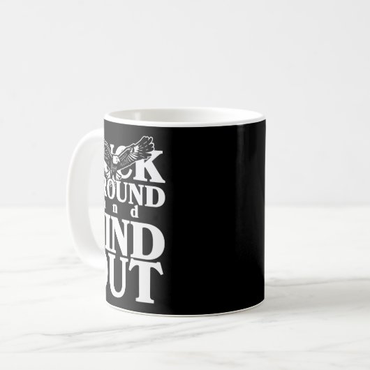 For Around And Find Out Funny Eagle  Kaffeetasse (Vorderseite Links)