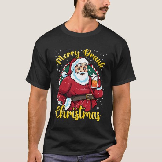 for Beer Merry Drunk I m Christmas T-Shirt (Vorderseite)