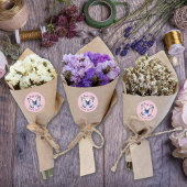 For Business Butterfly Custom Shop Name Thank You Runder Aufkleber