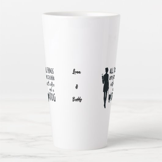 For coffee and dog lovers: customizable milchtasse (Vorderseite)
