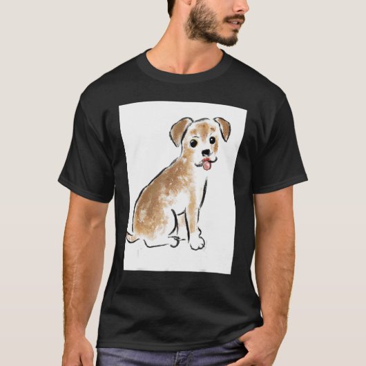 For Cute Dog Puppie Fan In Dog Style 1 T-Shirt (Vorderseite)