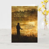 for Dad on Father's Day Fishing Karte (Gelbe Blume)