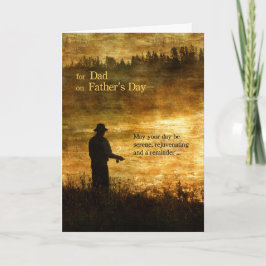 for Dad on Father's Day Fishing Karte