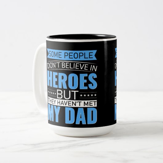 For Dad Zweifarbige Tasse (Vorderseite Links)