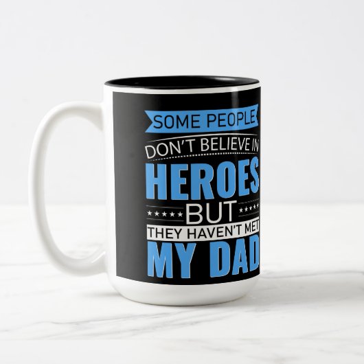 For Dad  Zweifarbige Tasse (Links)