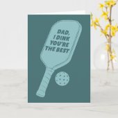 For Dads Who Play Pickleball Father's Day Karte (Gelbe Blume)