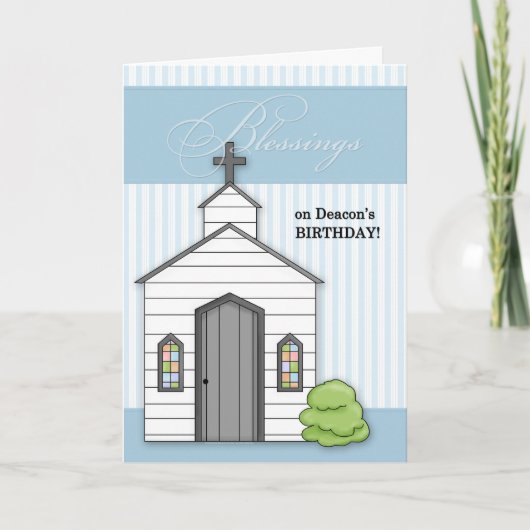 for Deacon's Birthday Chapel Blue with Scripture Karte (Vorderseite)