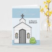 for Deacon's Birthday Chapel Blue with Scripture Karte (Gelbe Blume)
