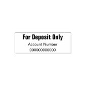 For Deposit Only and Bank Account Number Template Permastempel (Design)