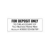 For Deposit Only Basic Business Office Bank Custom Permastempel (Design)