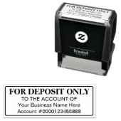 For Deposit Only Basic Business Office Bank Custom Permastempel (Beispiel)