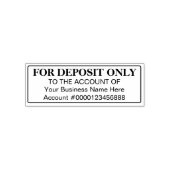 For Deposit Only Basic Business Office Bank Custom Permastempel (Design)