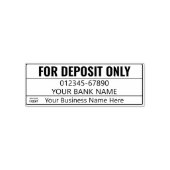 For Deposit Only Business Logo Modern Professiona Permastempel (Design)