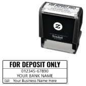 For Deposit Only Business Logo Modern Professional Permastempel (Beispiel)