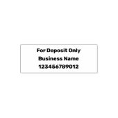 For Deposit Only Business Name Account Number Bold Permastempel (Design)