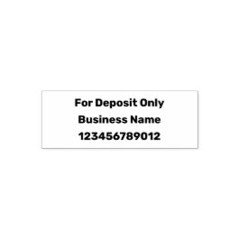 For Deposit Only Business Name Account Number Bold Permastempel