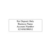 For Deposit Only Business Name Bold Bank Account Permastempel (Design)