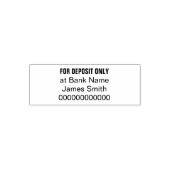 For Deposit Only Customer & Bank Name Account No. Permastempel (Design)