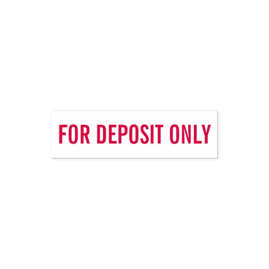 For Deposit Only  Permastempel (Design)