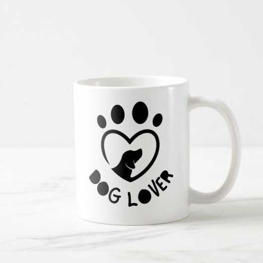 For dog lovers with the quote "Dog lover" Kaffeetasse (Rechts)