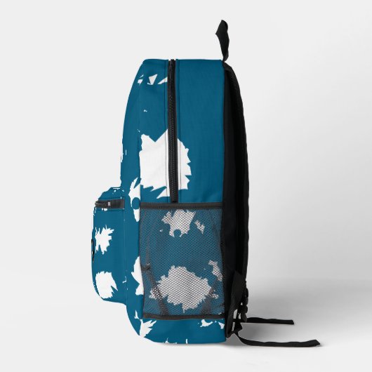 For Dreamers – Blue Splash Backpack Bedruckter Rucksack (Rechts)