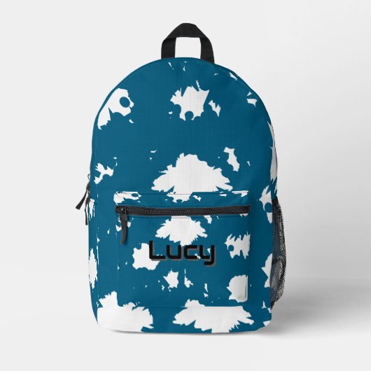 For Dreamers – Blue Splash Backpack Bedruckter Rucksack (Vorderseite)