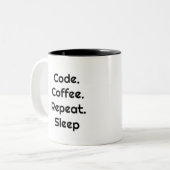 For Engineers – Code. Coffee. Sleep Coffee Mug Zweifarbige Tasse (Vorderseite Links)
