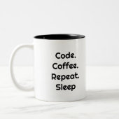 For Engineers – Code. Coffee. Sleep Coffee Mug Zweifarbige Tasse (Links)