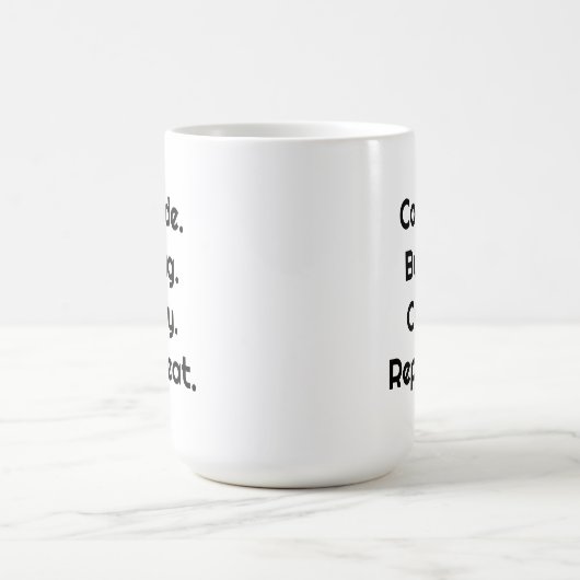 For Engineers & Developers – Code. Bug. Cry Mug Kaffeetasse (Mittel)