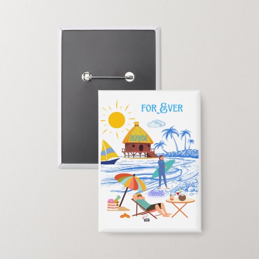 FOR EVER BUTTON (Vorderseite/Rückseite)