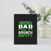 for father's day treat dad to a  brunch bufffet postkarte (Stehend Vorderseite)