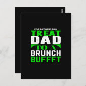 for father's day treat dad to a  brunch bufffet postkarte (Vorne/Hinten)