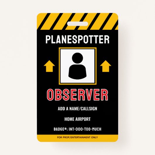 For Fun Planespotter Badge Ausweis (Vorderseite)