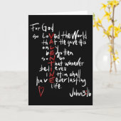 For God So Loved The World Jesus Is My Valentine  Karte (Gelbe Blume)