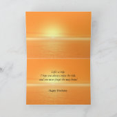 For Godfather, Motorcycle sunset birthday card Karte (Innenseite)