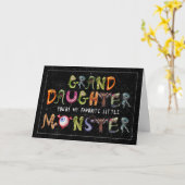 for granddaughter Favorite Monster Funny Halloween Karte (Gelbe Blume)