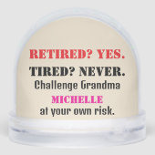 For Grandmother Pickleball best player Snow Globe Schneekugeln (Rückseite)