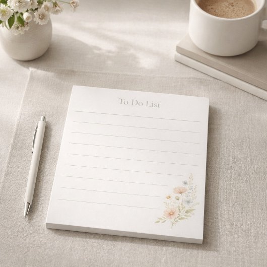 For Her Personalized Wildflower To-Do List Notizblock