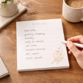 For Her Personalized Wildflower To-Do List Notizblock