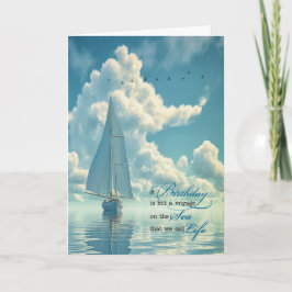 for Him Sailing Nautical Theme Masculine Birthday Karte