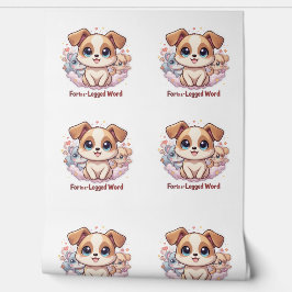 "For is a Four-Bands Word" Niedliche Welpe digital Tapete