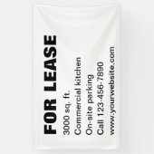 For Lease Black and White Property Management Text Banner (Vertikal)